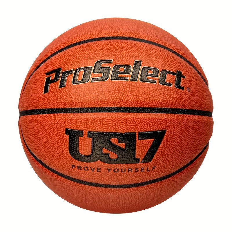 Moisture-Wicking Basketball Proselect US17 - Moisture-Wicking, Non-Slip, Wear-Resistant Basketball - Standard Size 7 for Adults