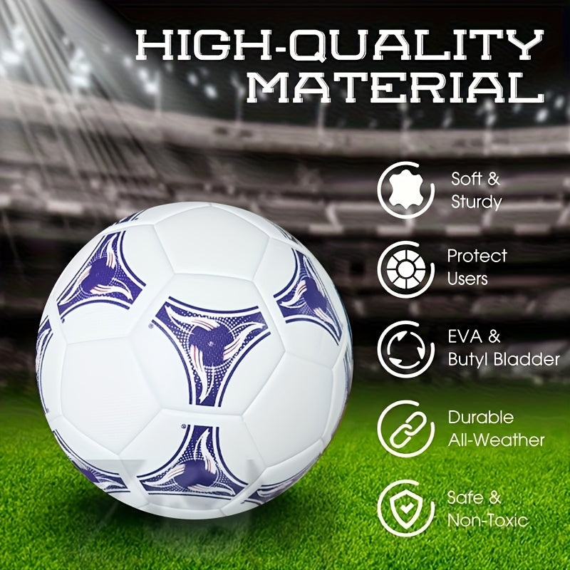 Classic Style No.5 Blue Seamless Hot Bonding Process Adult Competition Training Ball High Elasticity Explosion Proof Wear Resistant