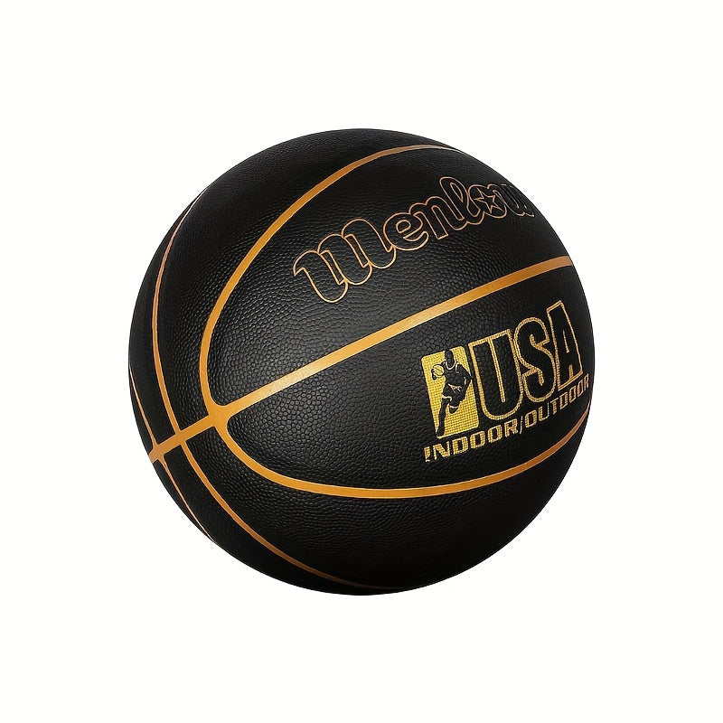 New Black Size 7 Basketball Made of High-Elastic, Wear-Resistant, Suitable for Professional Training And Indoor\u002FOutdoor Competitions