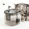 1.5L USB Cat Water Fountain, Automatic Pet Drinking Dispenser with Filter, Transparent Gray Circulating Fresh Water Bowl for Cats & Small Dogs