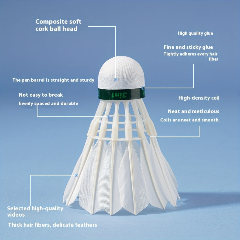 Three-stage Feather Ball - Functional Material Feather Bracket That Rapidly Absorbs Impact Force. Longer Durability, Original Short Feathers, Natural Style, No Drilling Required, Tightly Secured and Less Prone to Shedding. All-weather Indoor\u002Foutdoor