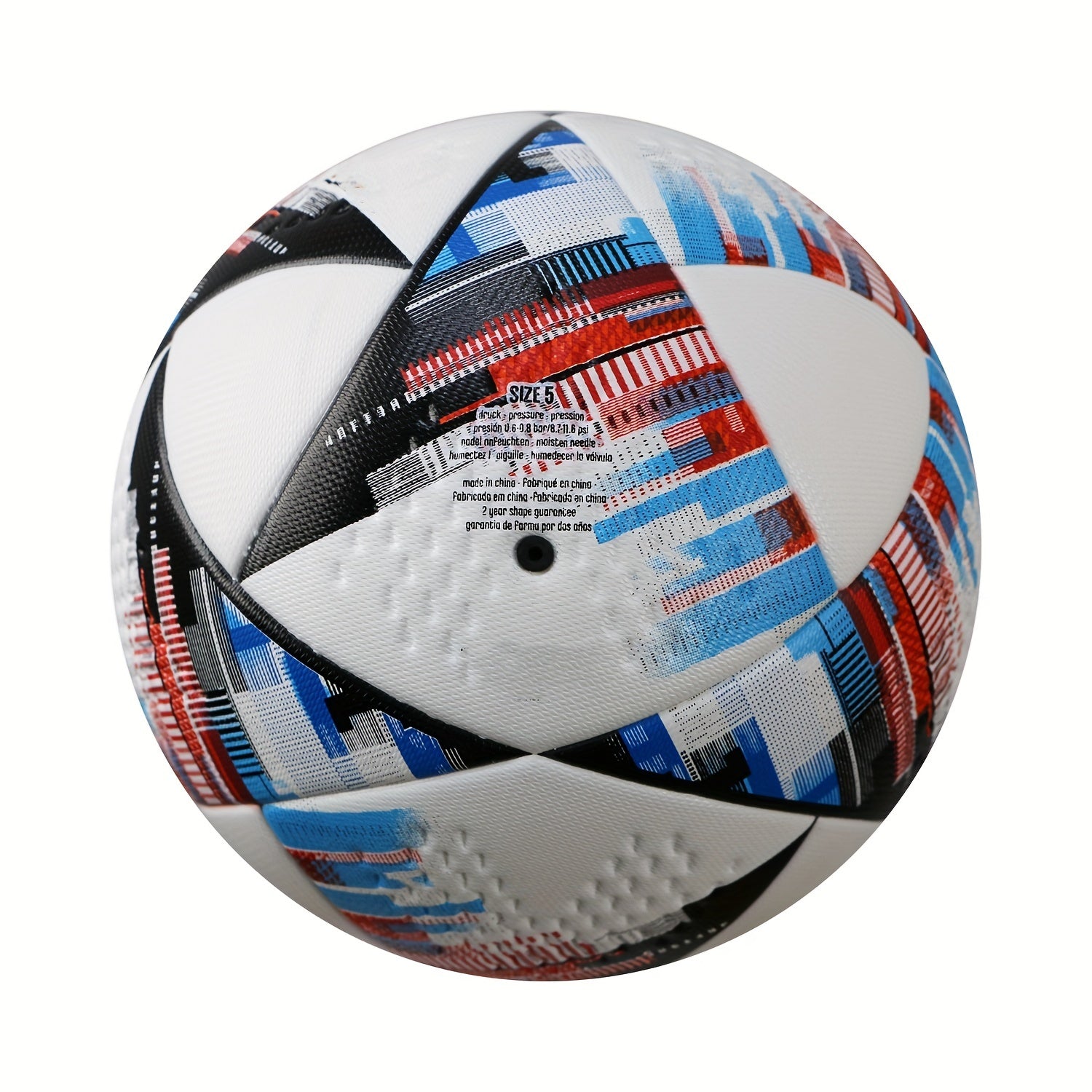 A Professional Size 5 PU Soccer Ball, Made with Seamless Heat-bonding Technology, Features High Elasticity and Wear Resistance. Suitable for Adult Training and Matches on Both Indoor and Outdoor Soccer Fields. Includes a Ball Pouch and an Inflation