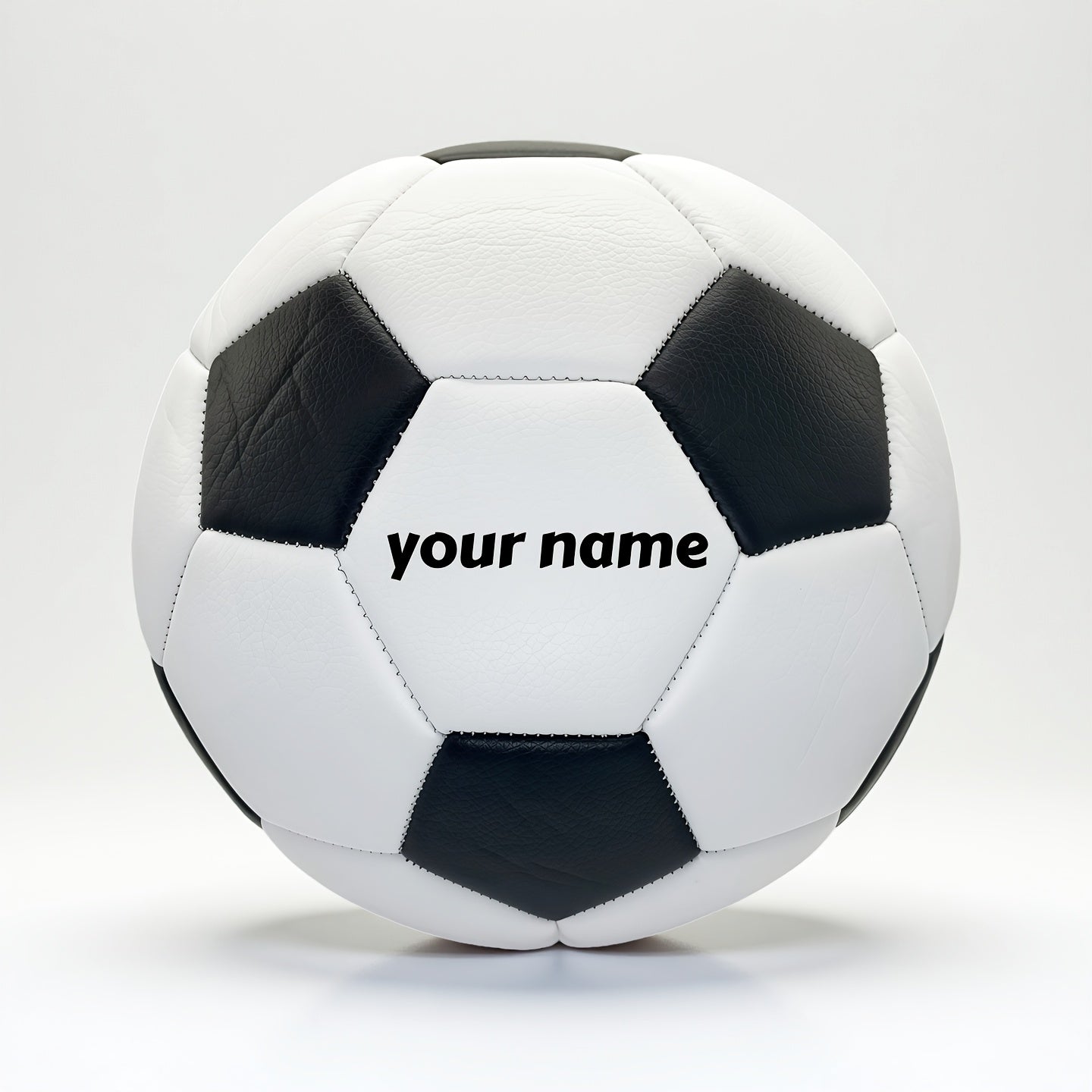 Personalized Soccer Ball Personalized Soccer Ball | Regulation Size 5 | Black And White Lychee Texture Synthetic Faux Leather | Perfect Sports Gift for Athletes And Supporters