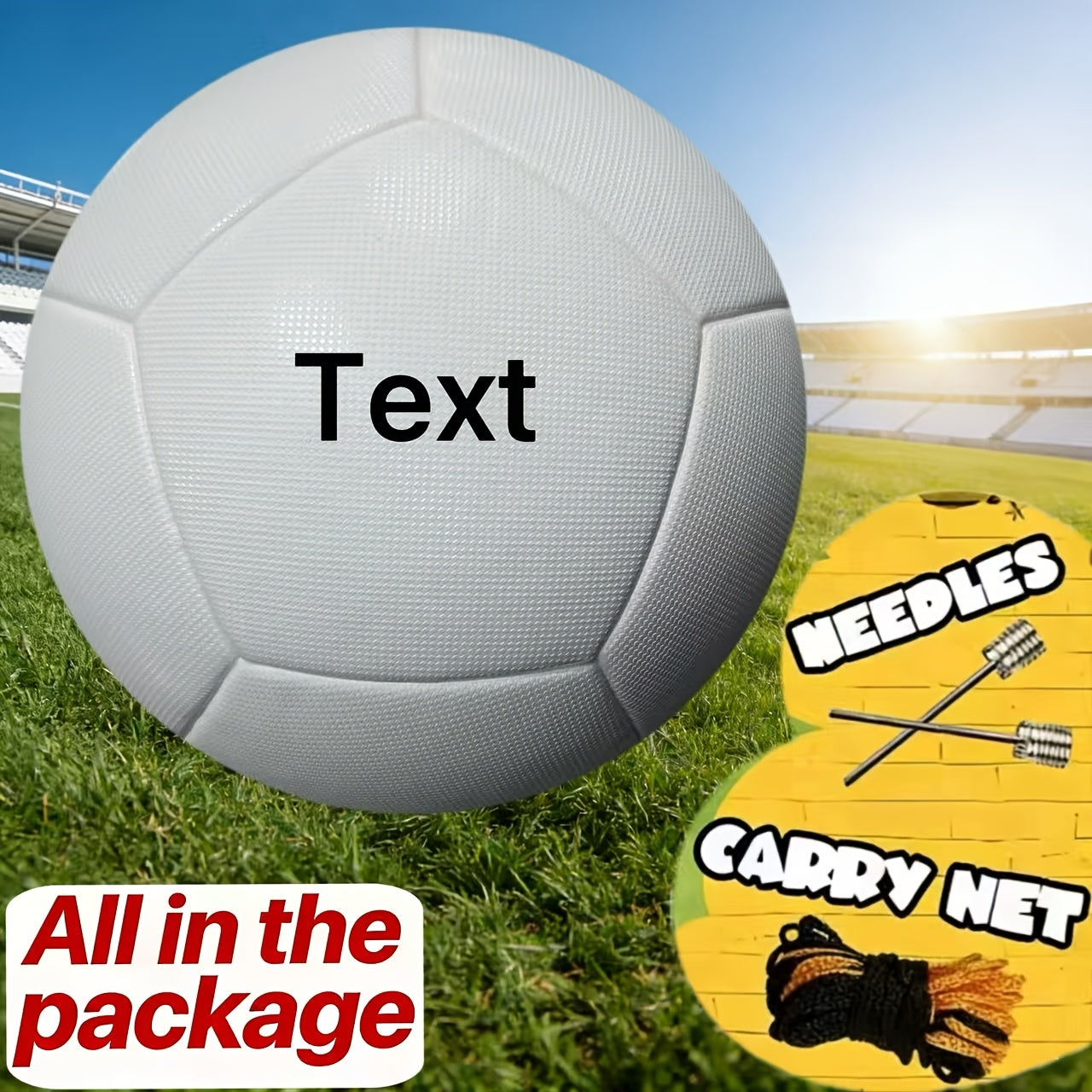 Custom LOGO Text Football Adult Training Competition Professional 5 Football High-Quality Faux Leather Non-Slip Wear-Resistant High-Elastic Indoor And Outdoor General Football Soft Does Not Hurt The Foot