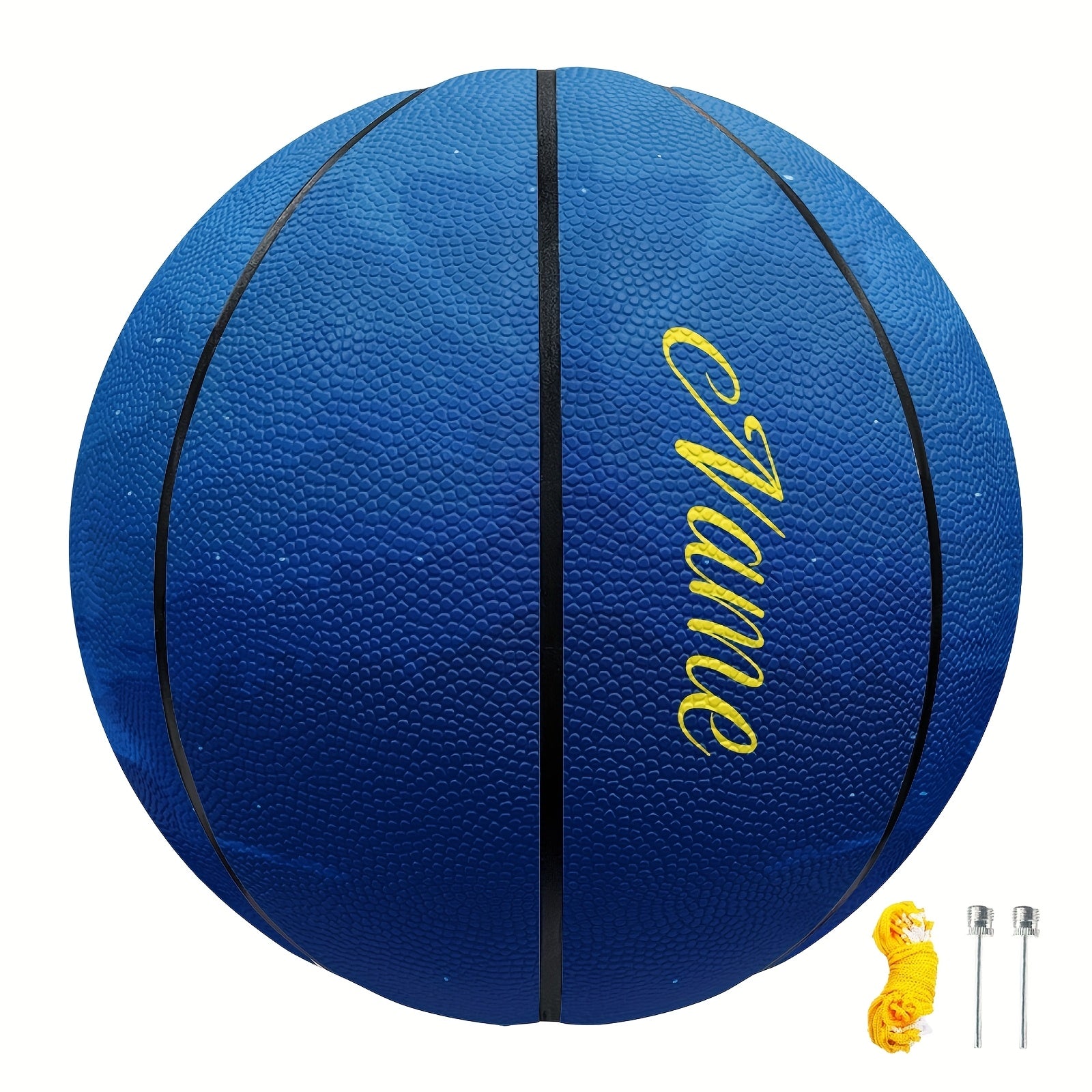 1 Personalized Blue Starry Space Design Basketball - Custom Text, Size 5 or 7, PU Material - Ideal for Valentine's Day, Women's Day, Mother's Day, Independence Day, Easter, Thanksgiving, Christmas, Halloween Gifts, Basketball Decorations