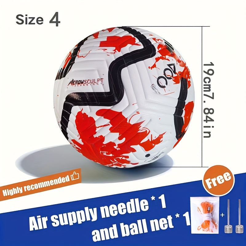 No. 4 Football High Quality Non-slip Wear-resistant Seamless Fit Waterproof for Student Youth Training and Competition with Practical Accessories