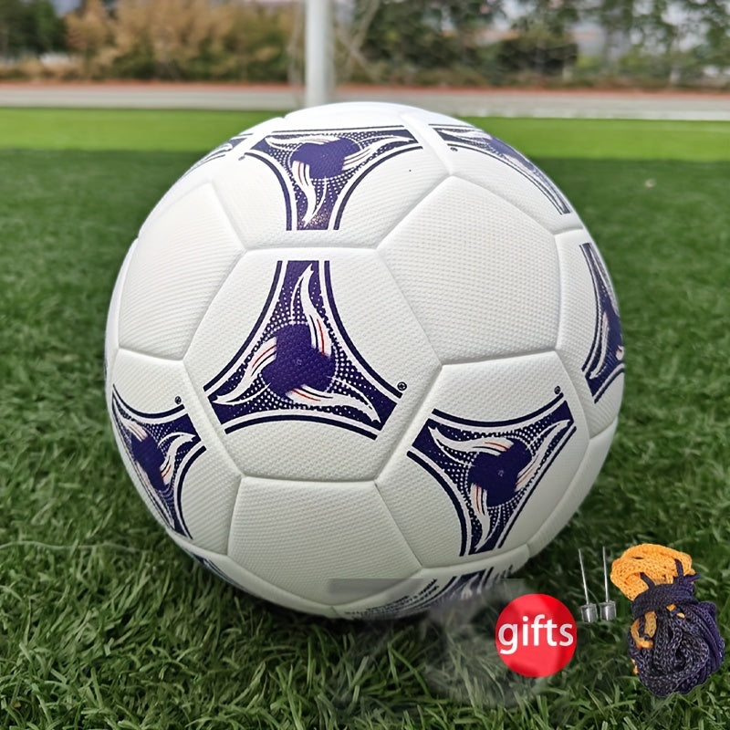 Classic Style No.5 Blue Seamless Hot Bonding Process Adult Competition Training Ball High Elasticity Explosion Proof Wear Resistant