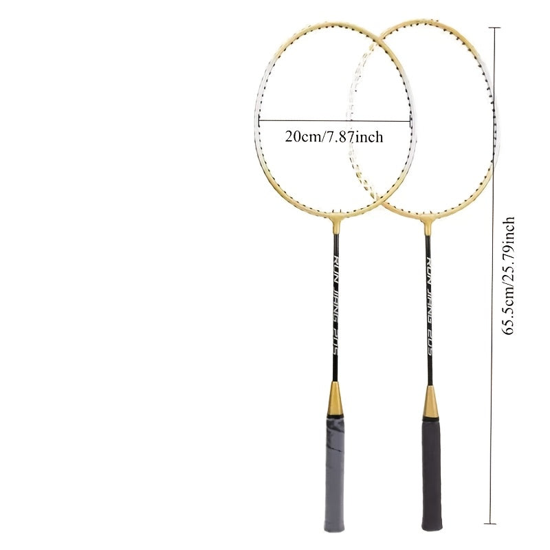 1 Set Badminton Rackets with 2 Rackets, 3 Shuttlecocks & Storage Bag - Lightweight Durable Detachable Double-Bar Rackets Suitable for &, Training\u002FRecreational\u002FCompetitive Play - Assembly