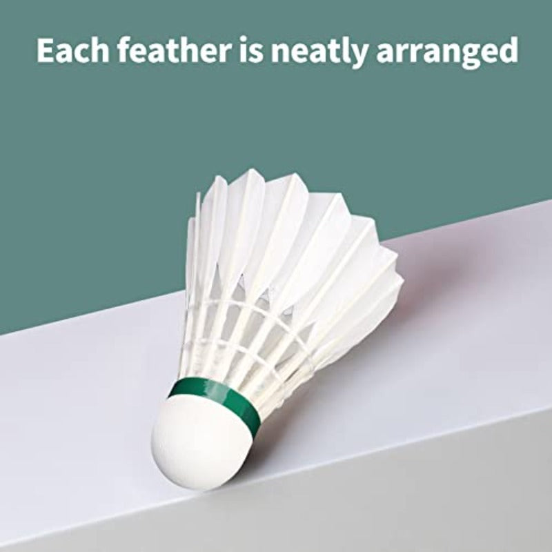 Duck Feather Badminton Shuttlecocks with Great Stability and Durability with Speed 77 Badminton Birdies for Outdoor and Indoor Shuttlecock Feather