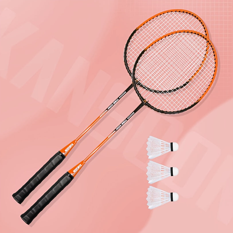 Badminton Racket Set; With 2 Badminton Rackets And 3 Badmintons 1 Racket Bag; For Beginner