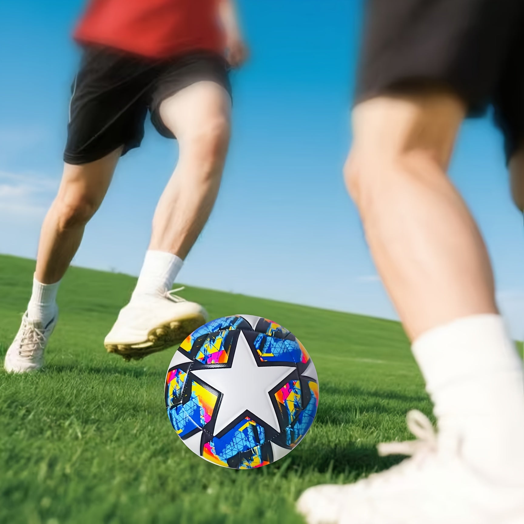 No. 5 Size Soccer Ball with Training Net - Machine-Stitched Durable for Training, Matches & Practice - Soft Comfortable Touch Suitable for & Players