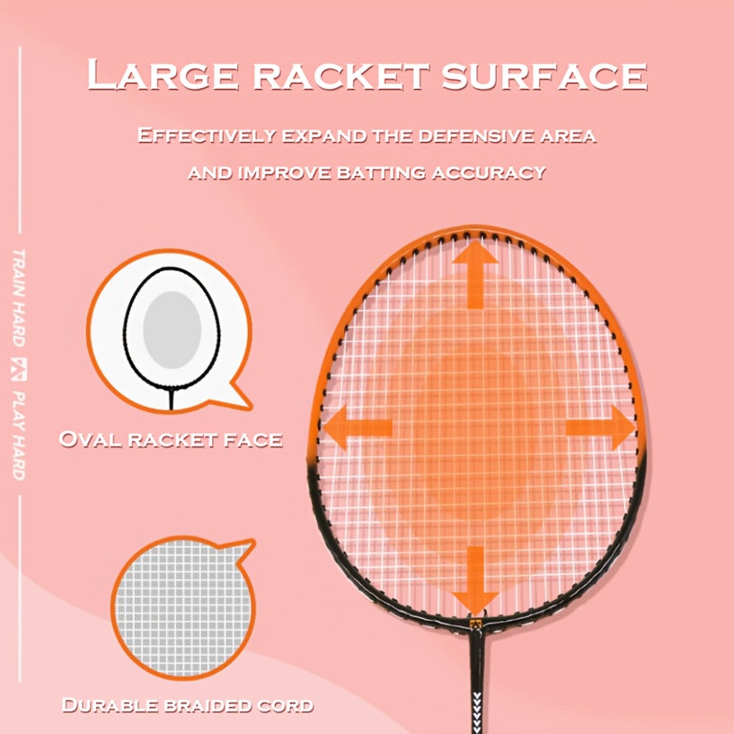Badminton Racket Set; With 2 Badminton Rackets And 3 Badmintons 1 Racket Bag; For Beginner
