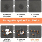 Quick-Drying Absorbent Pet Feeding Mat for Dogs and Cats, Non-Slip Rubber Bottom, Dark Polyester Surface for Indoor Use thin cold lightweight blanket small large tiktokshopspringglowup SummerVibes petlovers