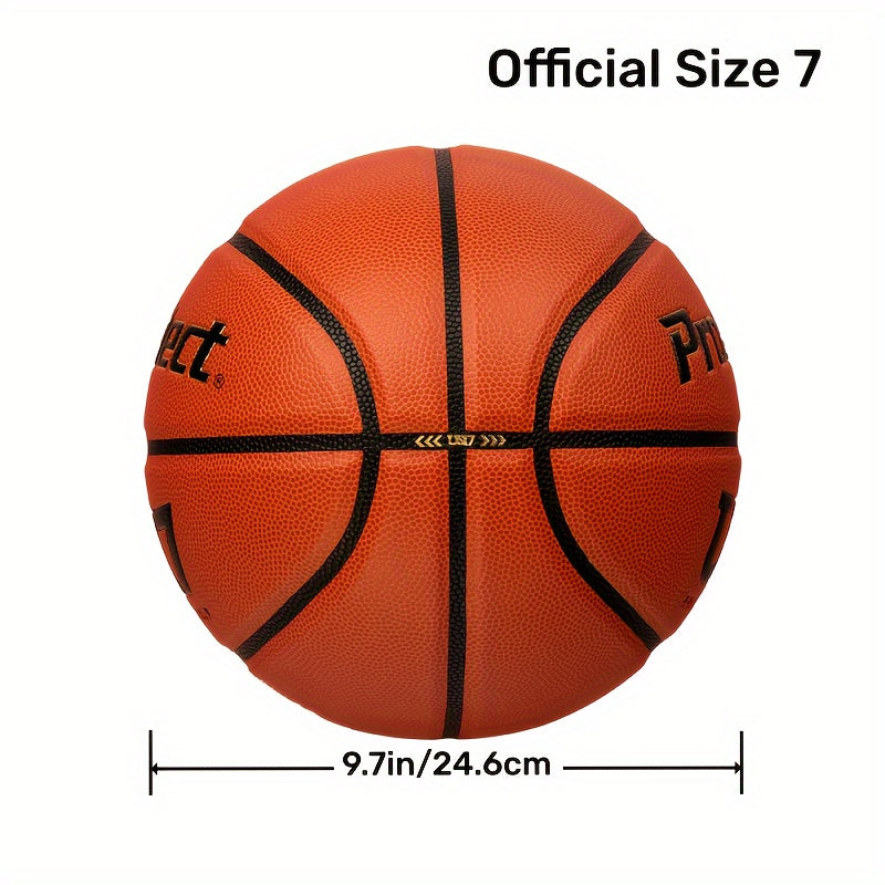 Moisture-Wicking Basketball Proselect US17 - Moisture-Wicking, Non-Slip, Wear-Resistant Basketball - Standard Size 7 for Adults