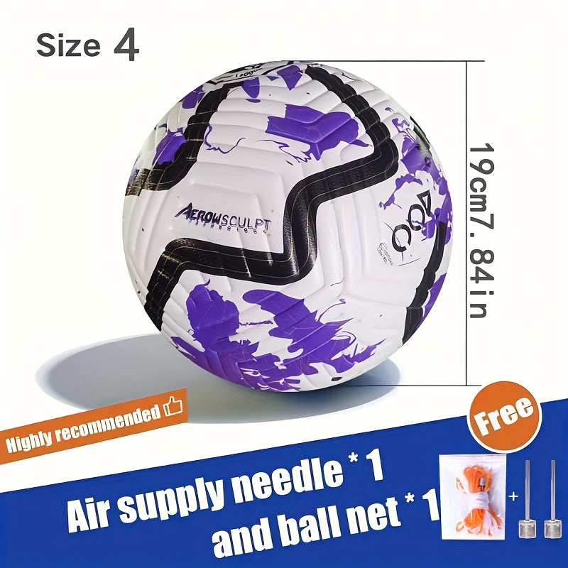 No. 4 Football High Quality Non-slip Wear-resistant Seamless Fit Waterproof for Student Youth Training and Competition with Practical Accessories