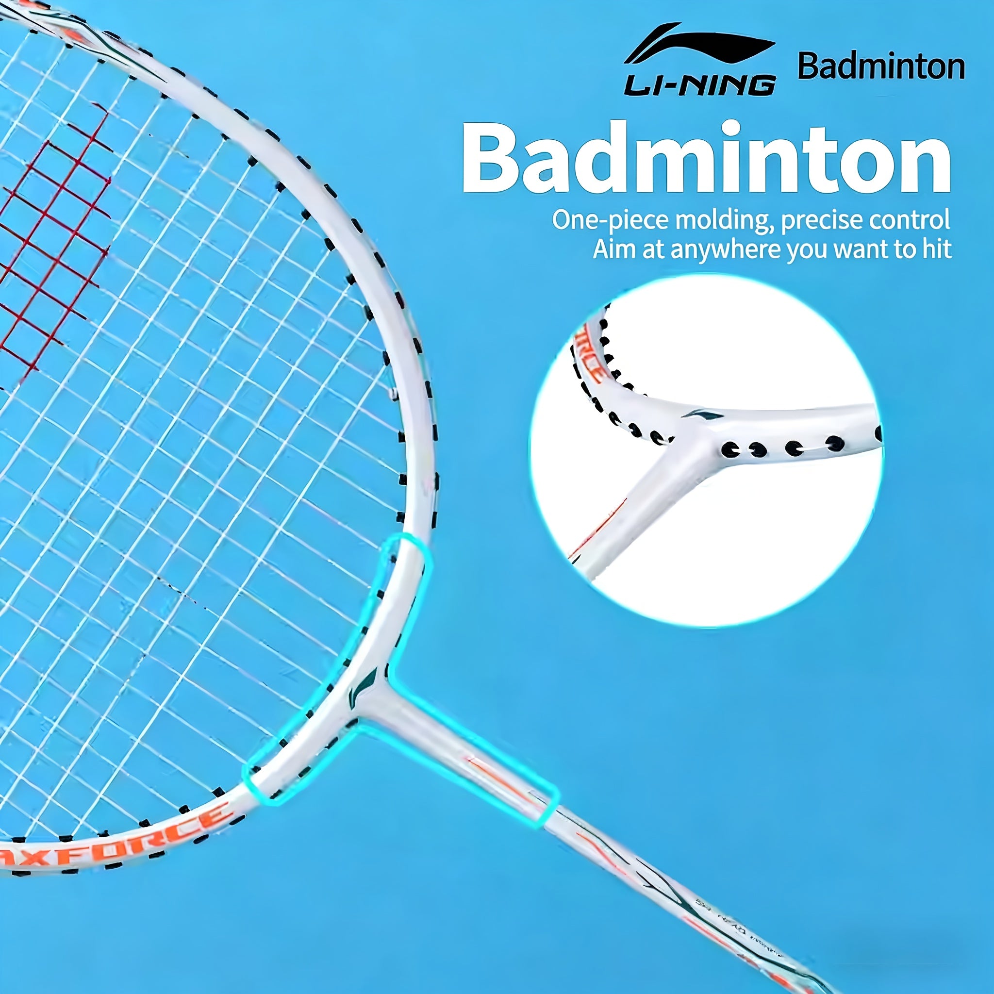 LINING Thunder 9 Carbon Fiber Badminton Racket Set | Durable, Lightweight, High Tension, Ideal for Beginners and Professionals, Includes Carry Bag, Mixed Color