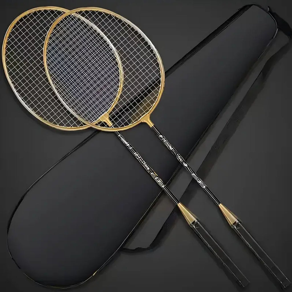 1 Set Badminton Rackets with 2 Rackets, 3 Shuttlecocks & Storage Bag - Lightweight Durable Detachable Double-Bar Rackets Suitable for &, Training\u002FRecreational\u002FCompetitive Play - Assembly