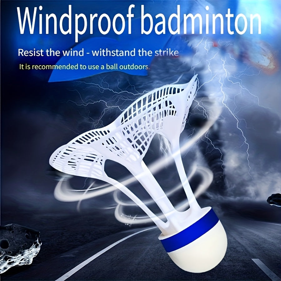 8pcs Wind-Resistant Badminton Shuttlecocks Made of Nylon Material, Designed to Withstand Wind And Impact, Suitable for Outdoor Badminton Practice And Sports