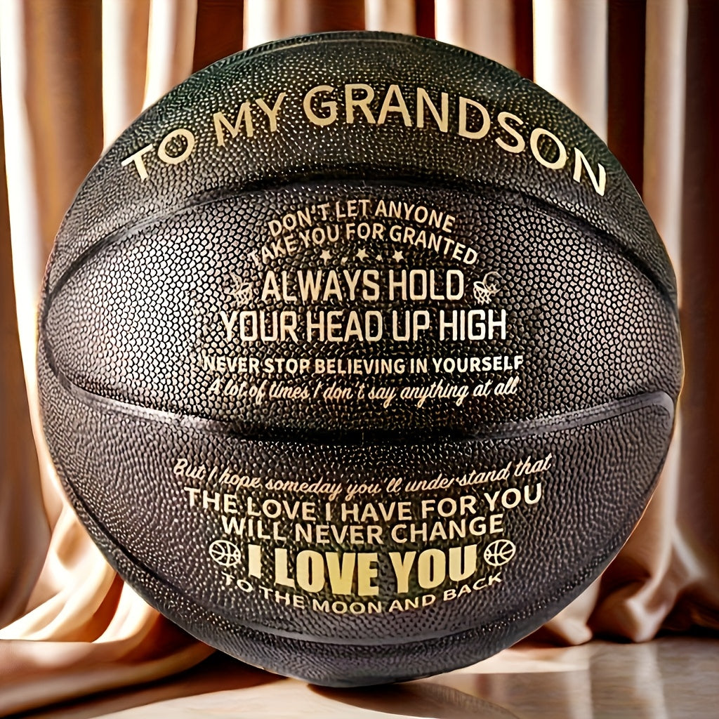 You Will Never Lose Engraved Outdoor Basketball Gift for Grandson | Graduation Back to School Birthday From Grandma Grandpa