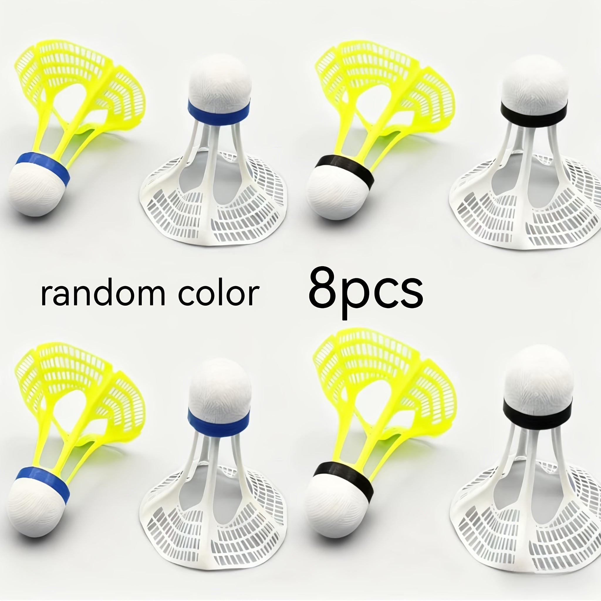 8pcs Wind-Resistant Badminton Shuttlecocks Made of Nylon Material, Designed to Withstand Wind And Impact, Suitable for Outdoor Badminton Practice And Sports