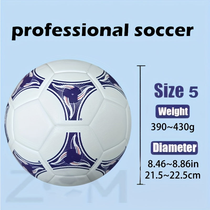 Classic Style No.5 Blue Seamless Hot Bonding Process Adult Competition Training Ball High Elasticity Explosion Proof Wear Resistant