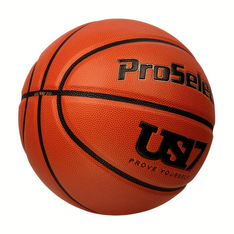 Moisture-Wicking Basketball Proselect US17 - Moisture-Wicking, Non-Slip, Wear-Resistant Basketball - Standard Size 7 for Adults