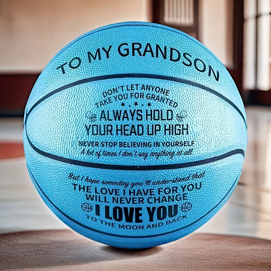 You Will Never Lose Engraved Outdoor Basketball Gift for Grandson | Graduation Back to School Birthday From Grandma Grandpa