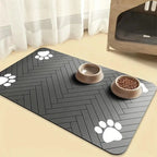 Quick-Drying Absorbent Pet Feeding Mat for Dogs and Cats, Non-Slip Rubber Bottom, Dark Polyester Surface for Indoor Use thin cold lightweight blanket small large tiktokshopspringglowup SummerVibes petlovers