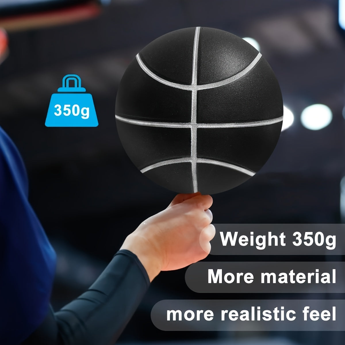 Quiet Basketball for Outdoor Use • Made of Sturdy PU Material • Ideal for Training, Shooting, and Passing • Excellent Gift for Athletes, Fitness Tools, Basketball Training Equipment