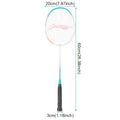 LINING Thunder 9 Carbon Fiber Badminton Racket Set | Durable, Lightweight, High Tension, Ideal for Beginners and Professionals, Includes Carry Bag, Mixed Color